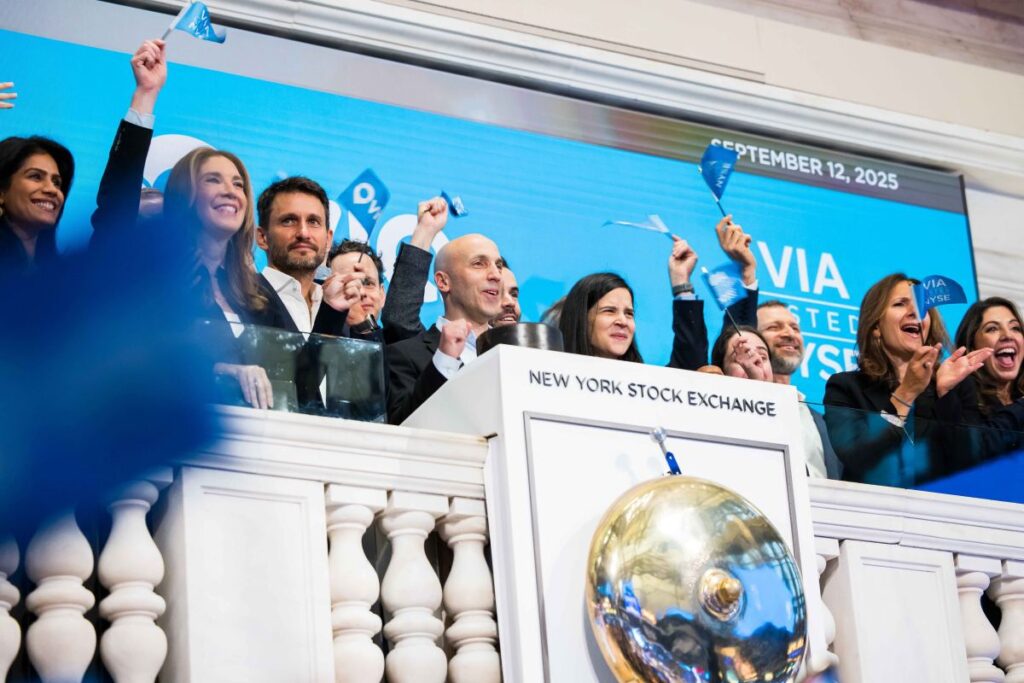 Via shrugs off tepid open to end first day of trading slightly above IPO price