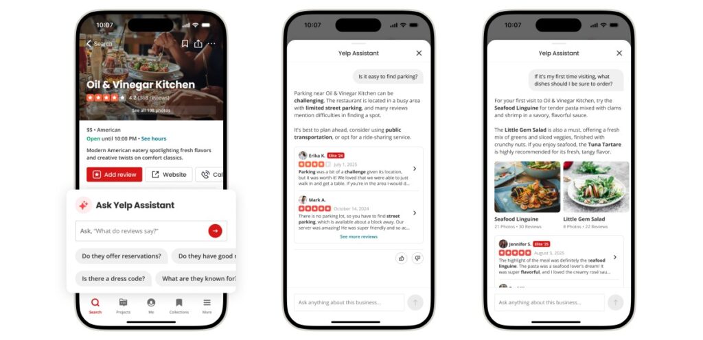 Yelp’s AI can now scan restaurant menus to show you what dishes look like